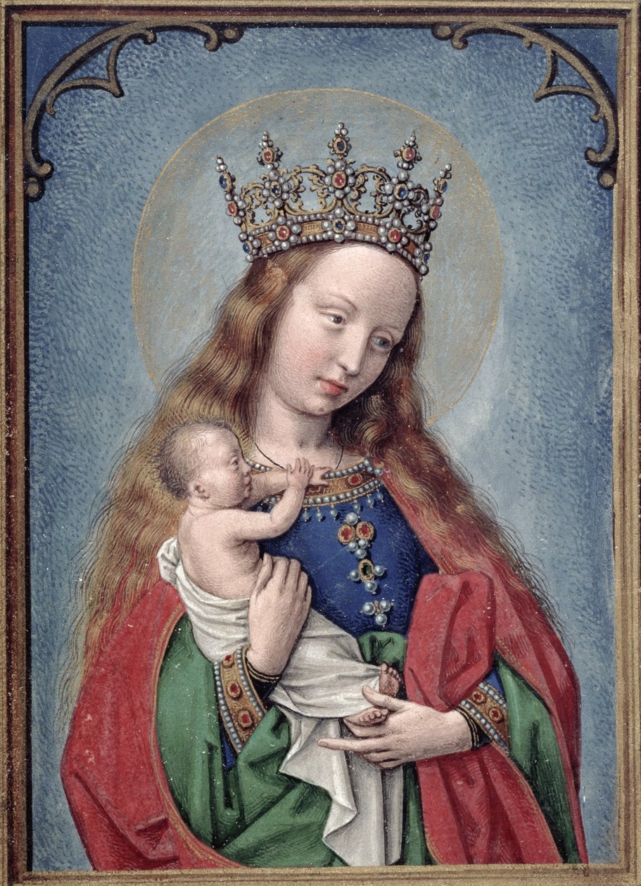 W.99 fol.44v Panna a dítě, kolem 1530 od Simon Bening