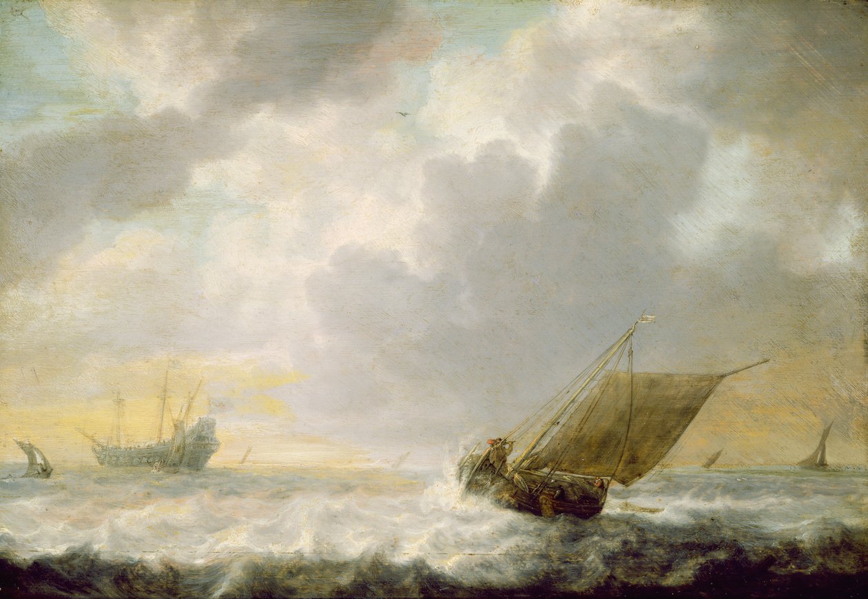 Přímořská krajina, kolem 1650 od Simon de Vlieger