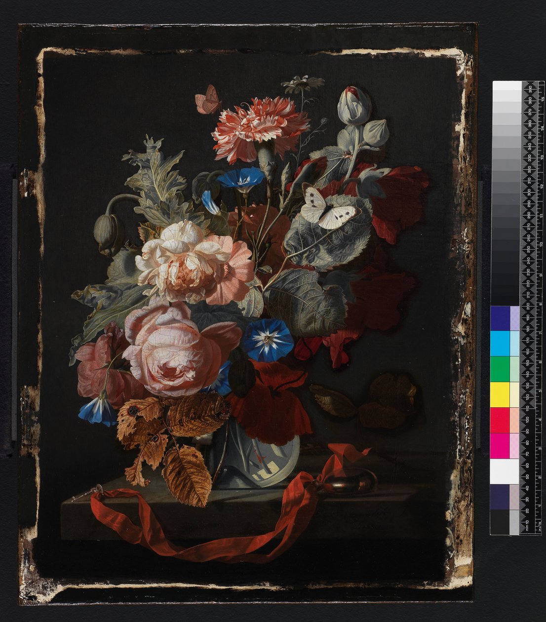 Váza s květinami, 1669 od Simon Peeterz Verelst