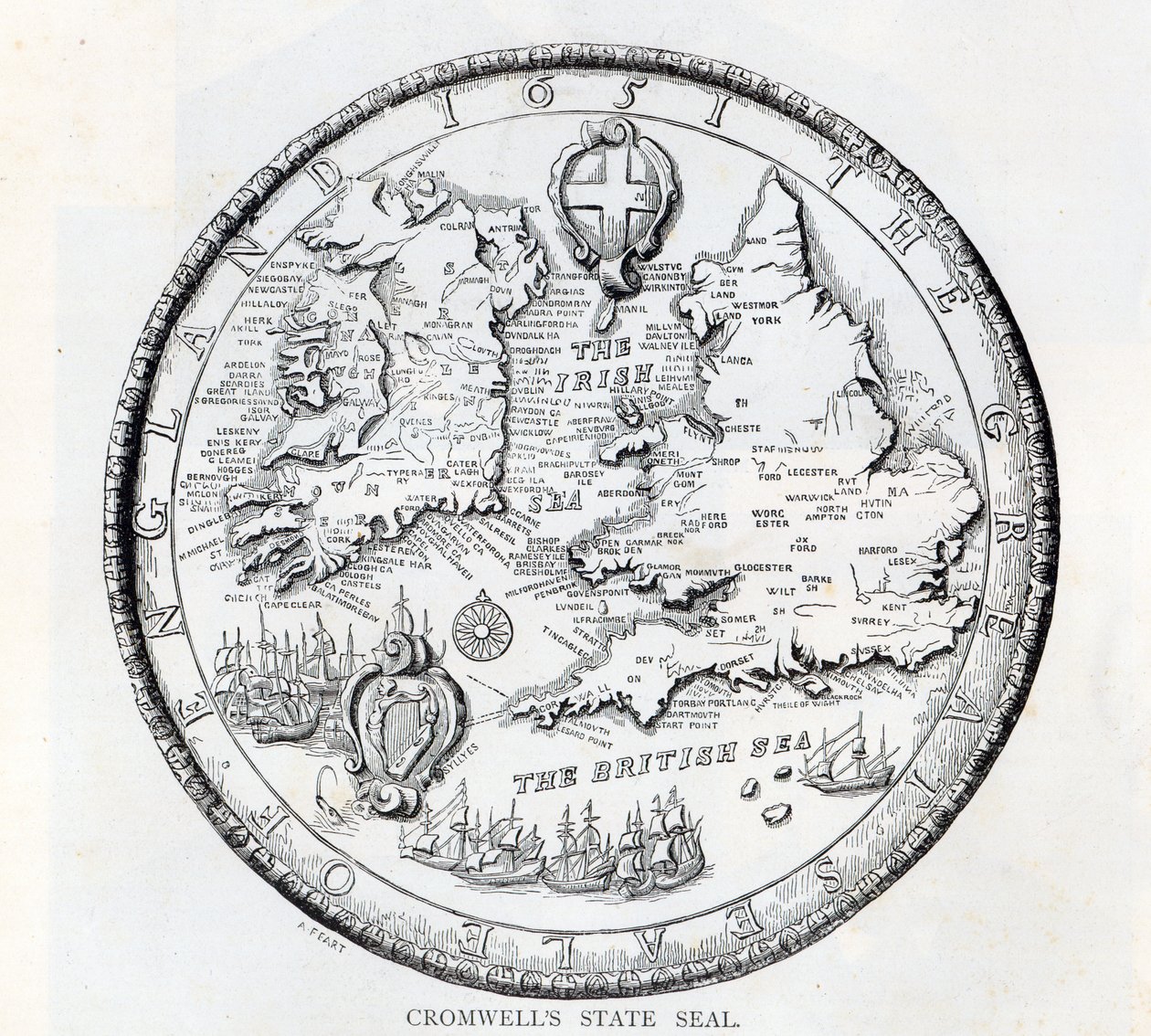 Velká pečeť Anglie v době Commonwealthu, 1651 od Simon Thomas