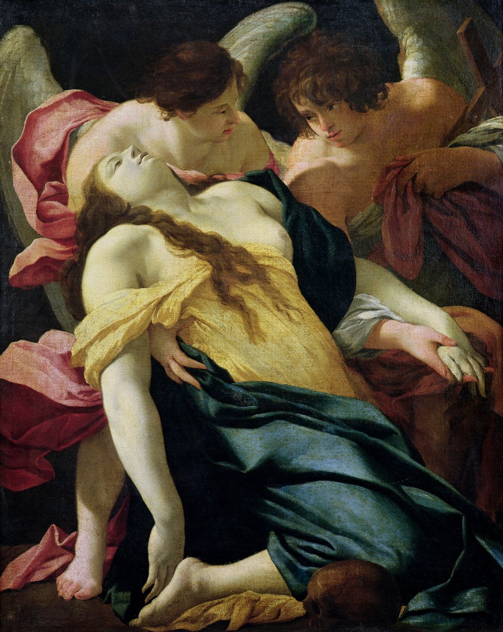 Marie Magdaléna nesená anděly od Simon Vouet