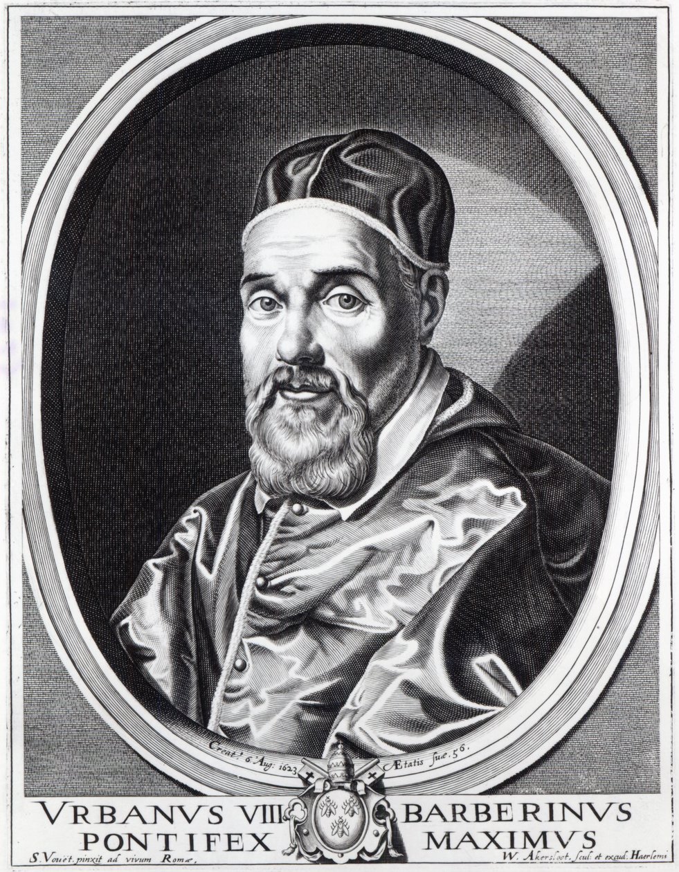 Papež Urban VIII, rytý Willem Outgertsz Akersloot od Simon Vouet