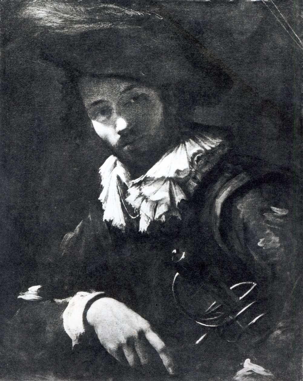 Portrét žoldáka, 1621-25 od Simon Vouet