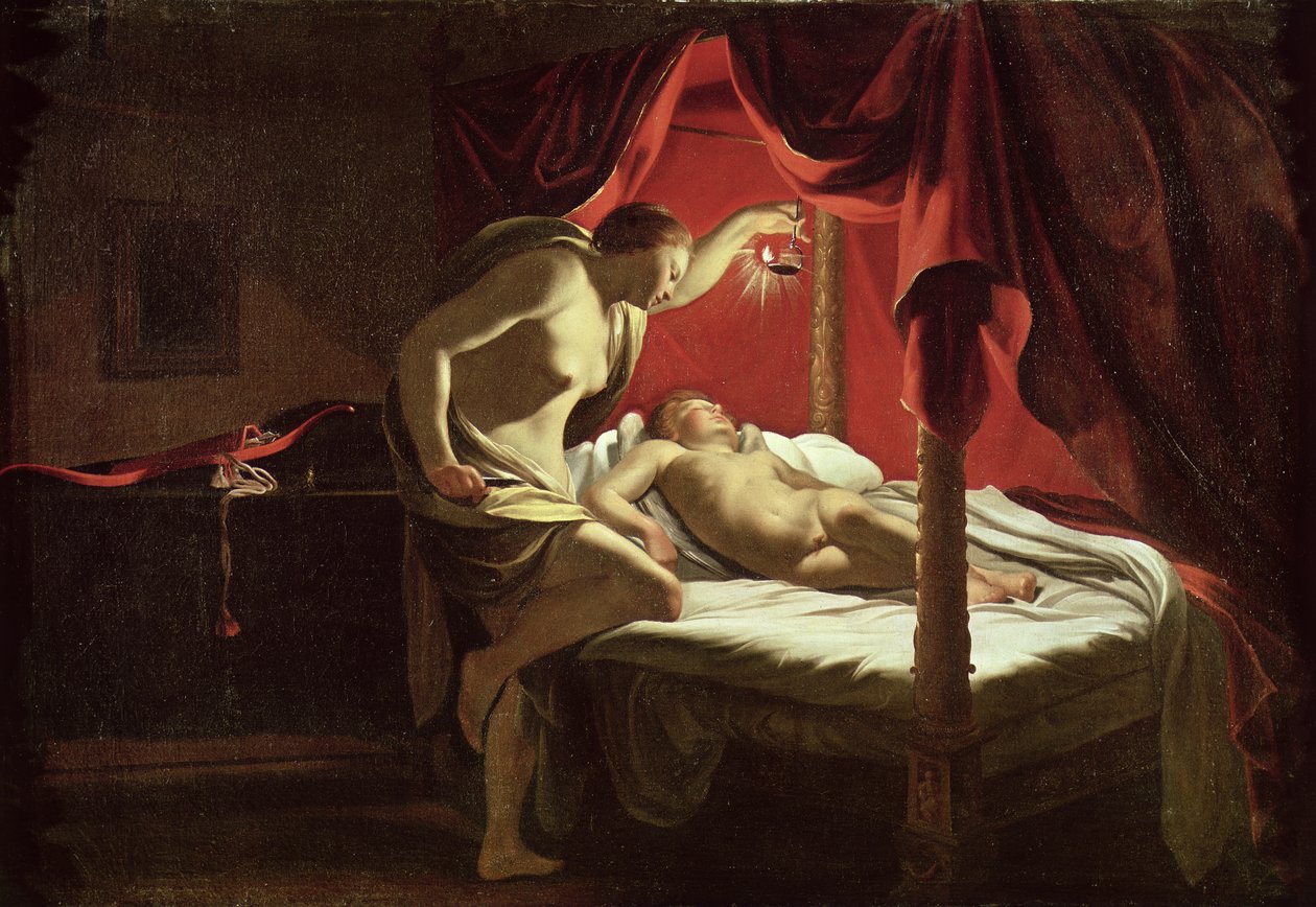 Psyche a Cupid, c.1627 od Simon Vouet