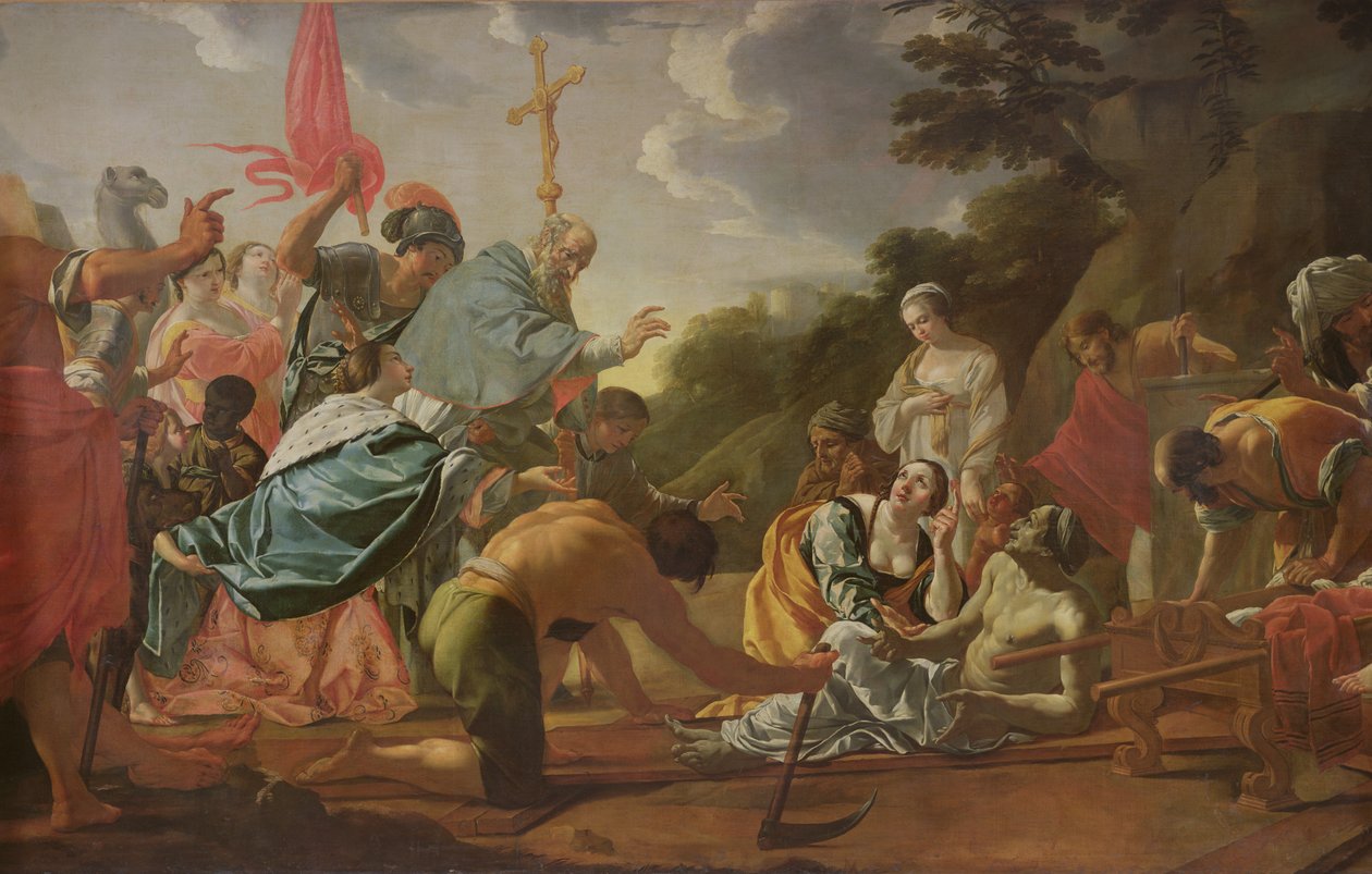 Vynález pravého kříže od Simon Vouet