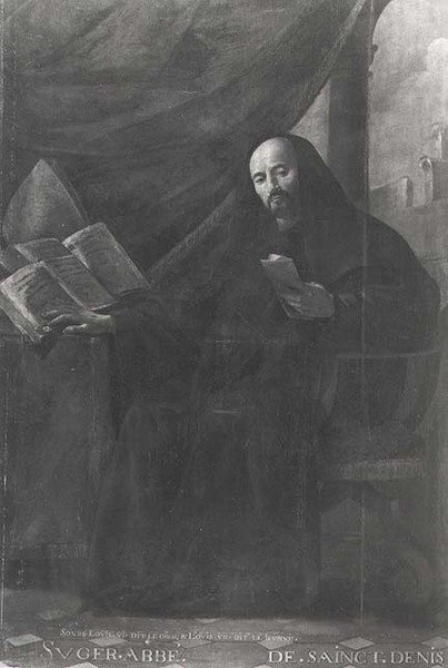 Portrét Sugera (asi 1081-1151) opat ze St. Denis od Simon circle of Vouet