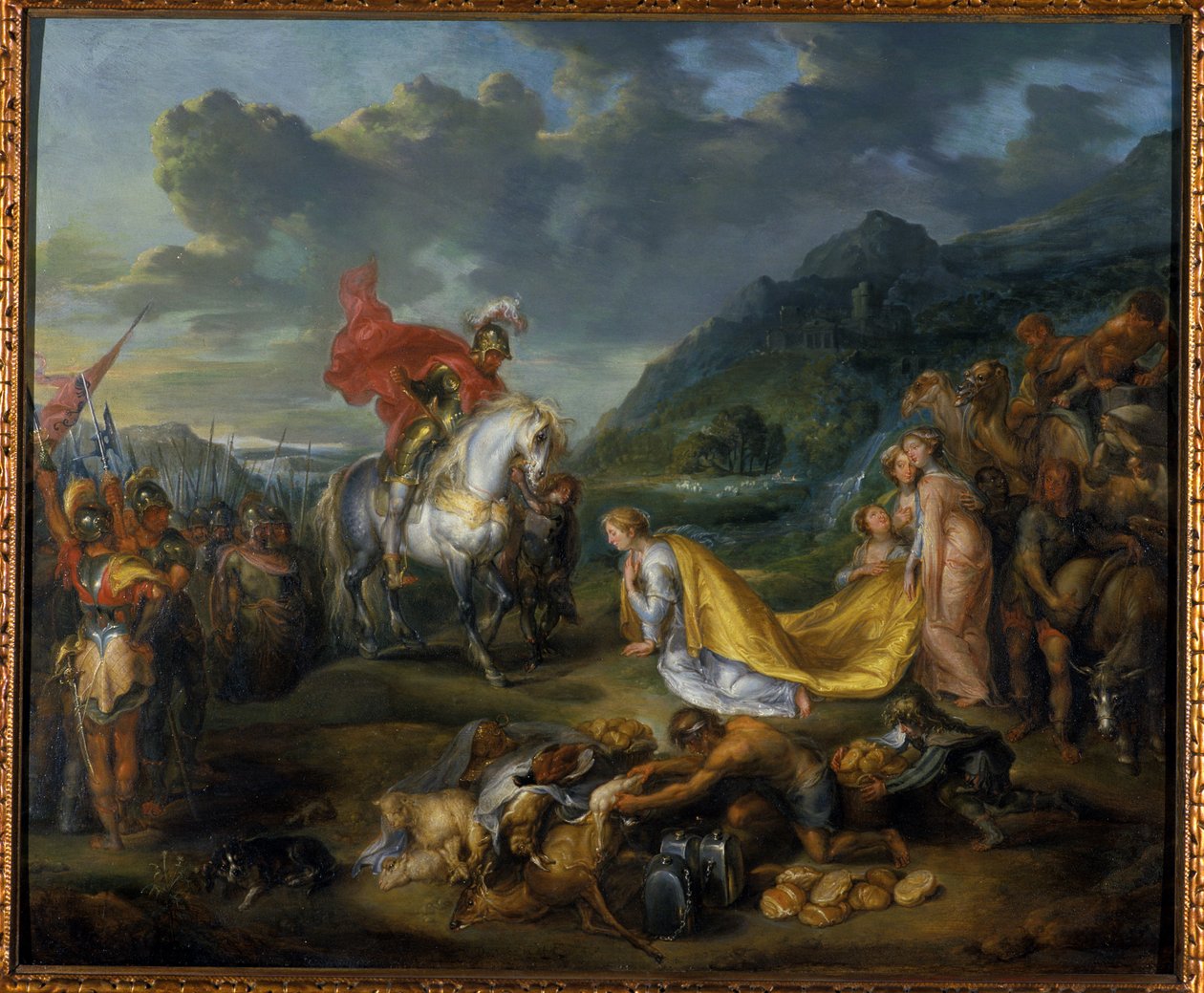 Abigail před Davidem, 1640 od Simon de Vos