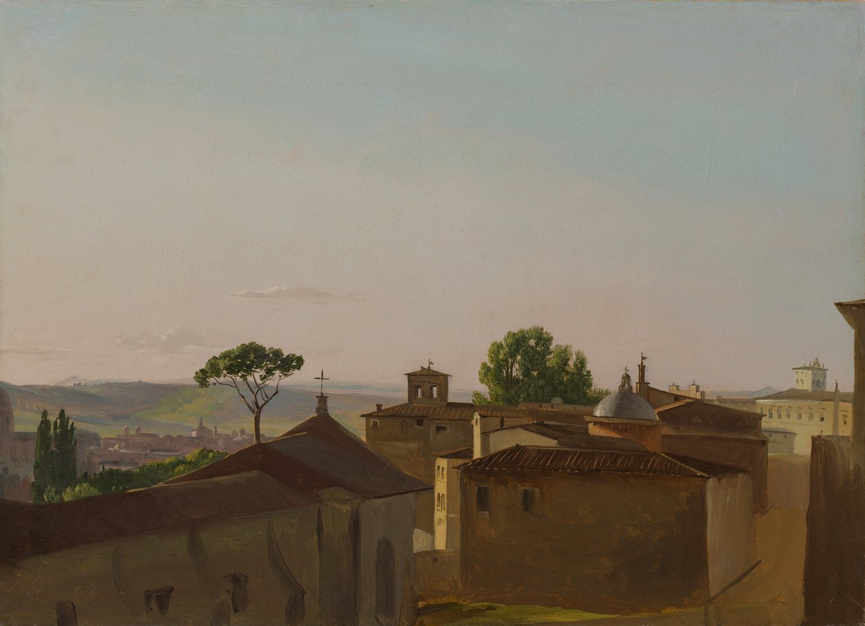 Pohled na kopec Quirinal, Řím, 1800. od Simon Alexandre Clément Denis