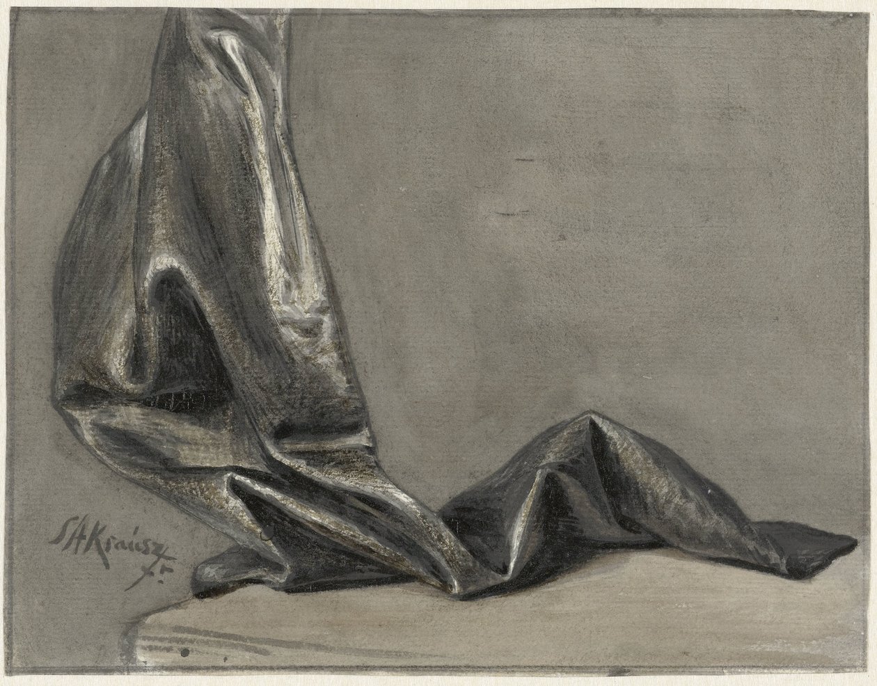 Draperiestudie od Simon Andreas Krausz