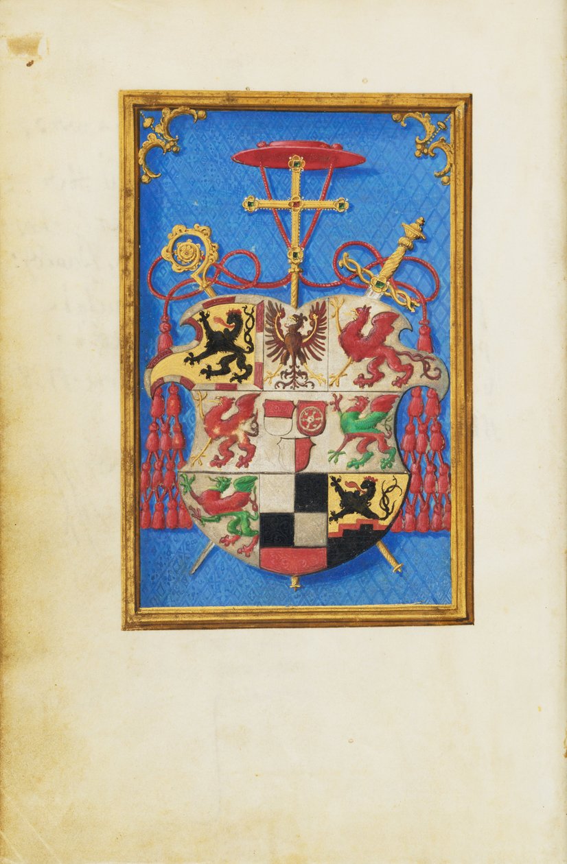 Blazon kardinála Albrechta von Brandenburg od Simon Bening