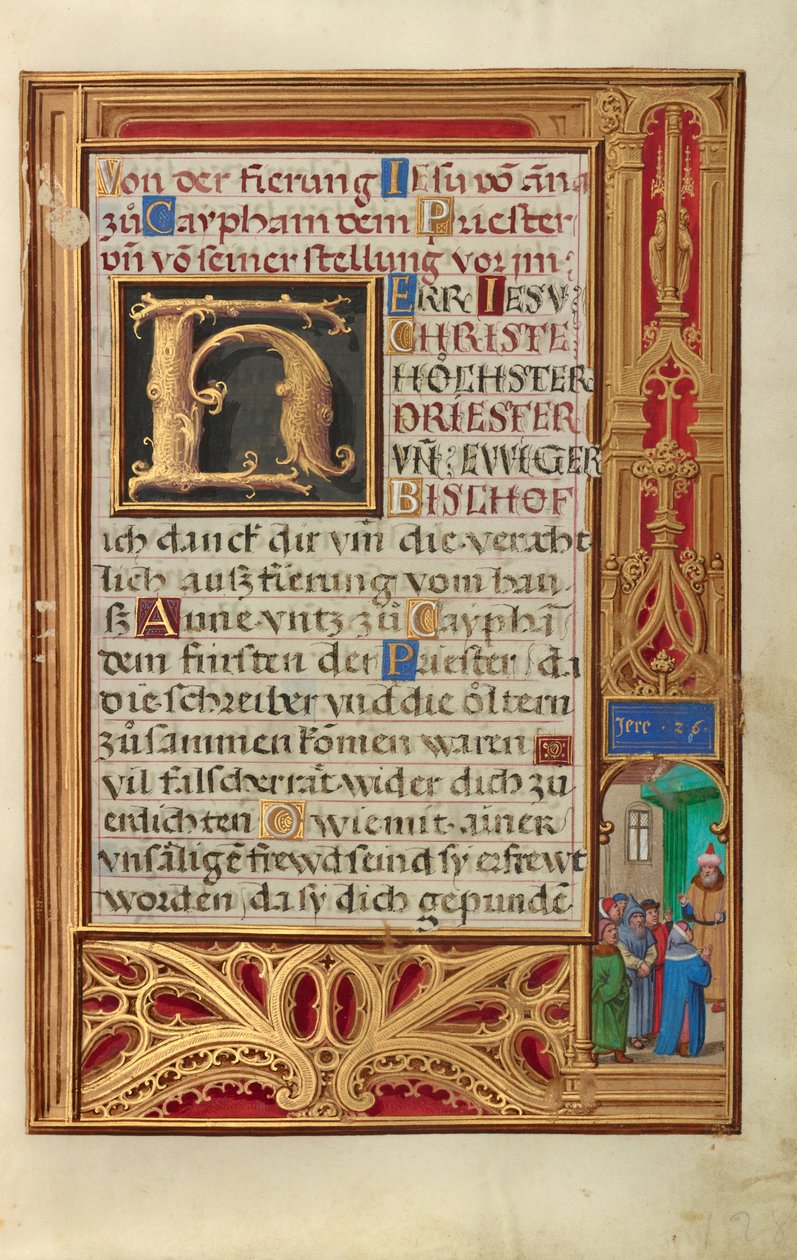 Rand mit Jeremia vor Johoiakim od Simon Bening