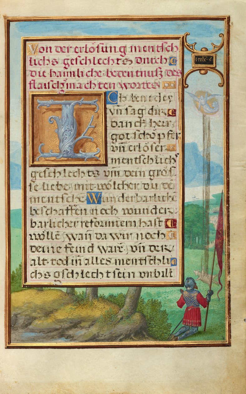 Rand mit einer Szene aus dem Leben von Gideon od Simon Bening