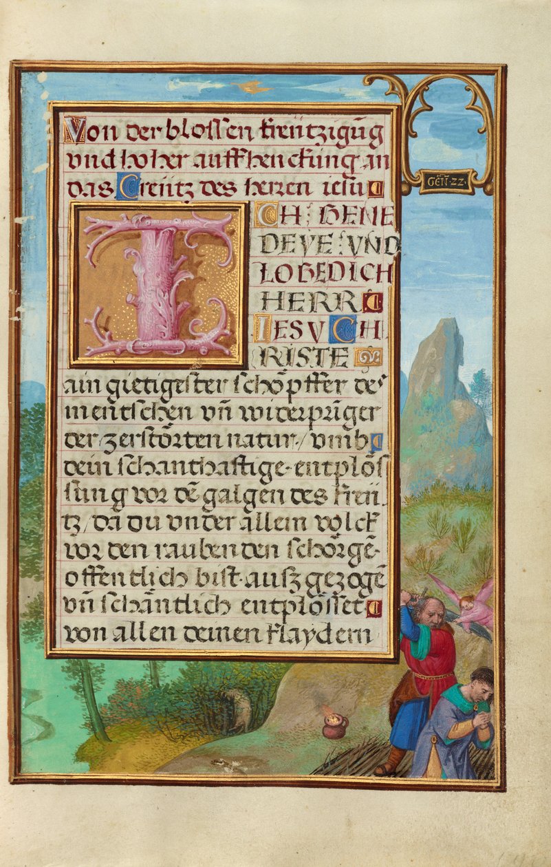 Rand mit dem Opfer Isaaks od Simon Bening