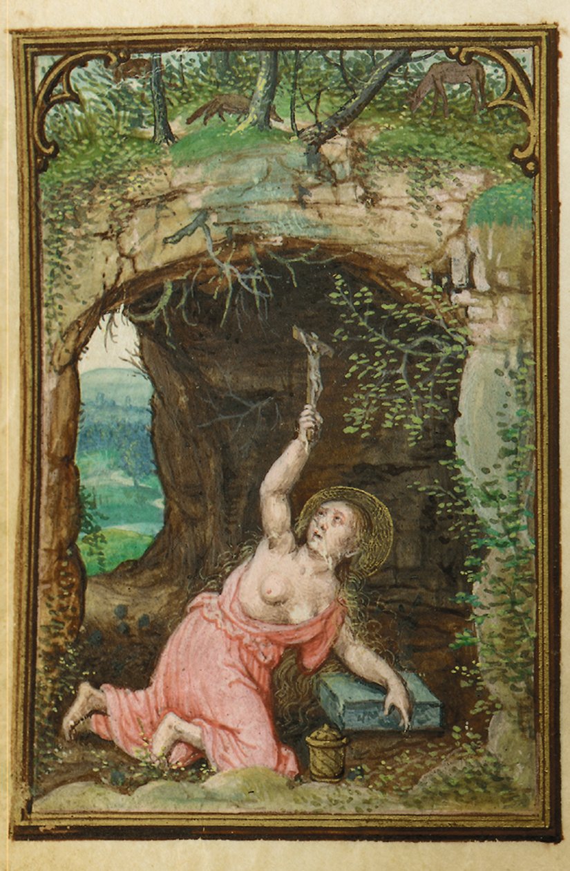 Folio z miniaturní Knihy hodin, použití Řím, Bruggy, 1530-35 od Simon Bening