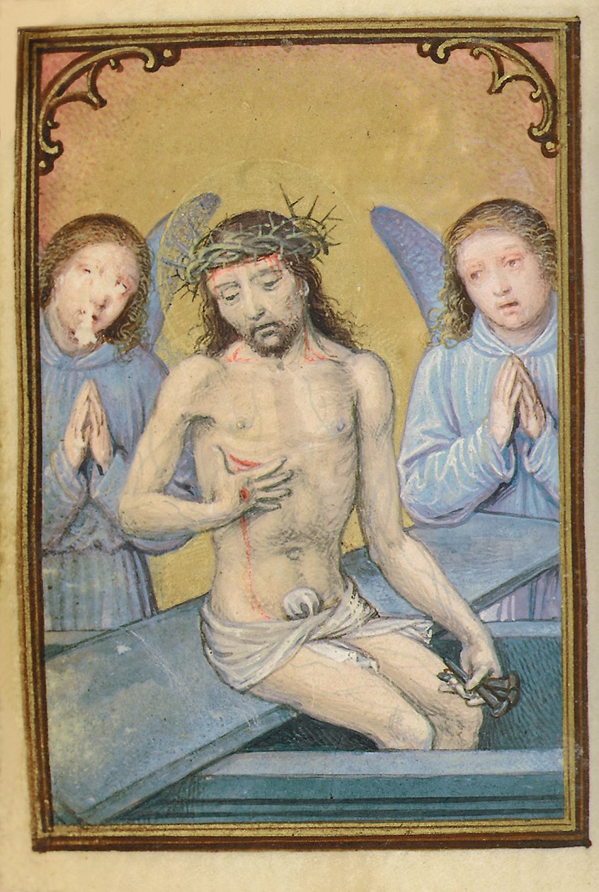 Folio z miniaturní Knihy hodin, použití Řím, Bruggy, 1530-35 od Simon Bening