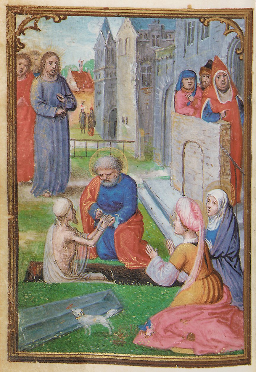 Folio z miniaturní Knihy hodin, použití Řím, Bruggy, 1530-35 od Simon Bening