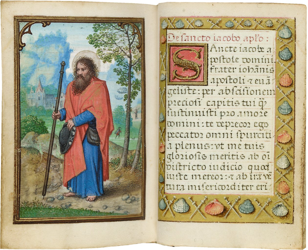 Folio z miniaturní Knihy hodin, použití Řím, Bruggy, 1530-35 od Simon Bening