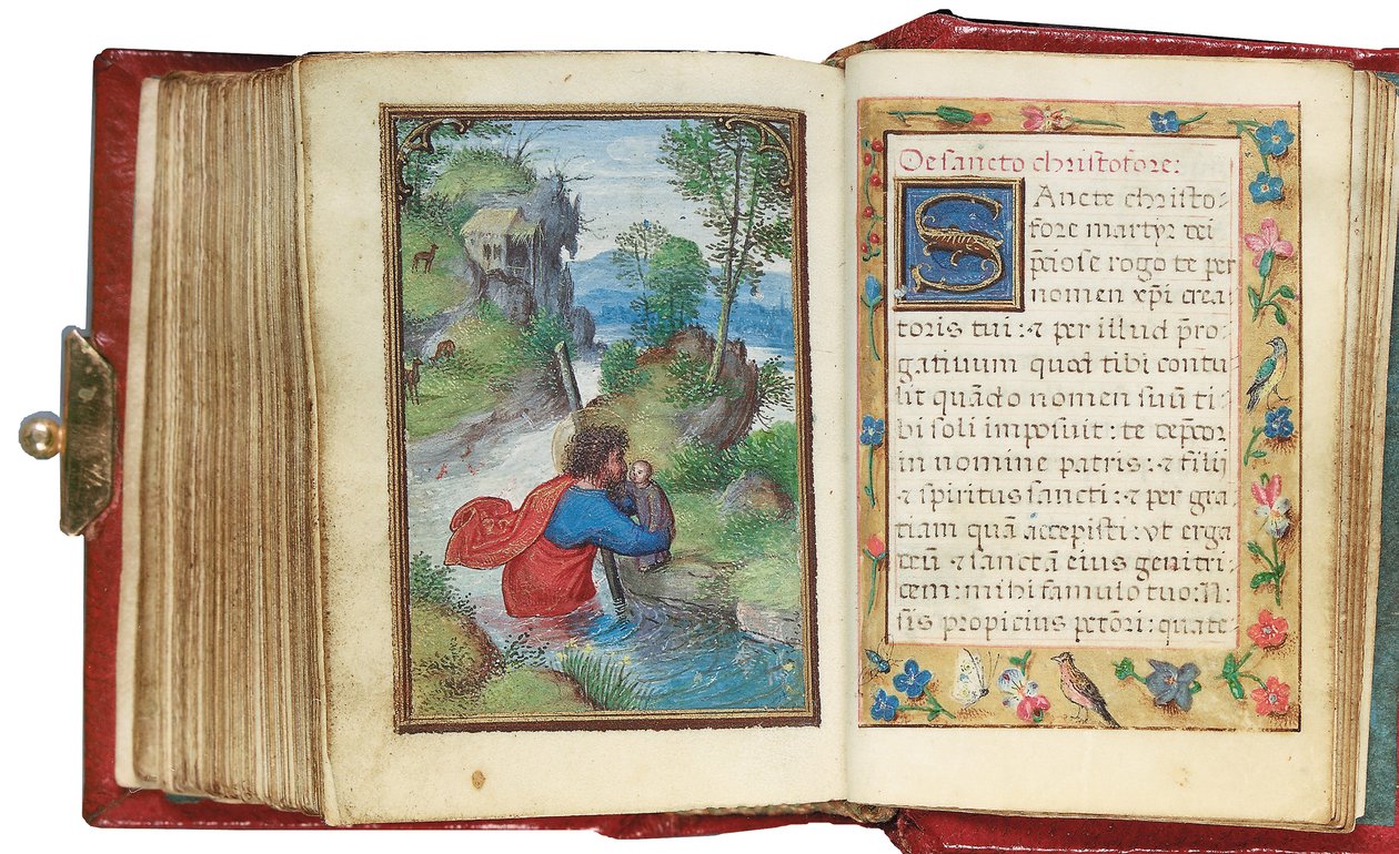 Folio z miniaturní Knihy hodin, použití Řím, Bruggy, 1530-35 od Simon Bening