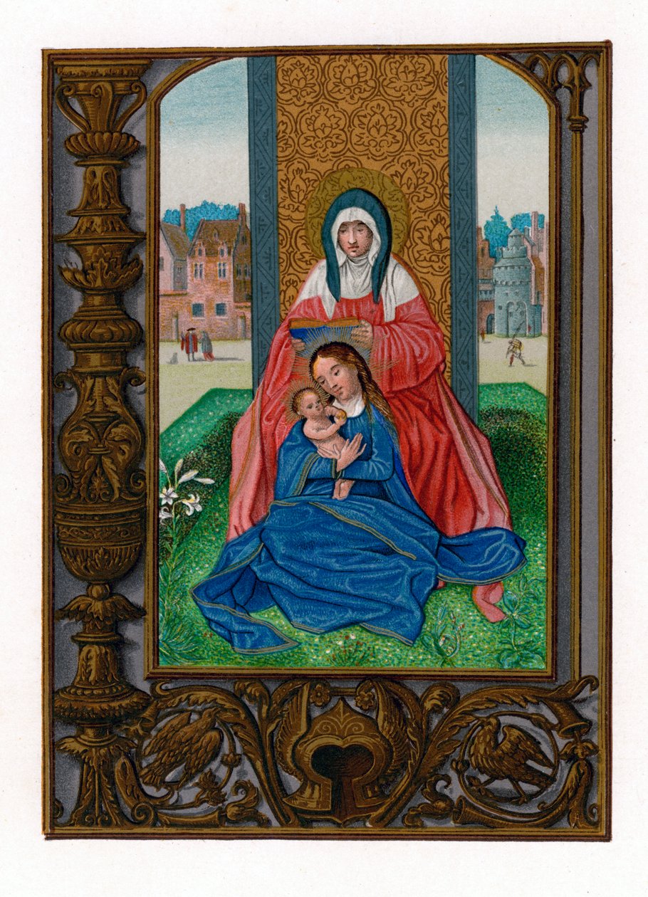 Svatá Anna s Pannou a dítětem, 1516-1529 od Simon Bening
