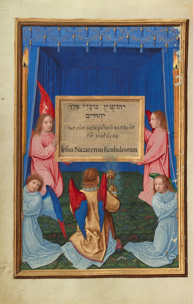 Die Anbetung der beschrifteten Tafel vom Kreuz od Simon Bening