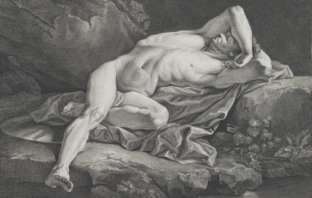 Studie mužského aktu, 1762. od Simon Charles Miger
