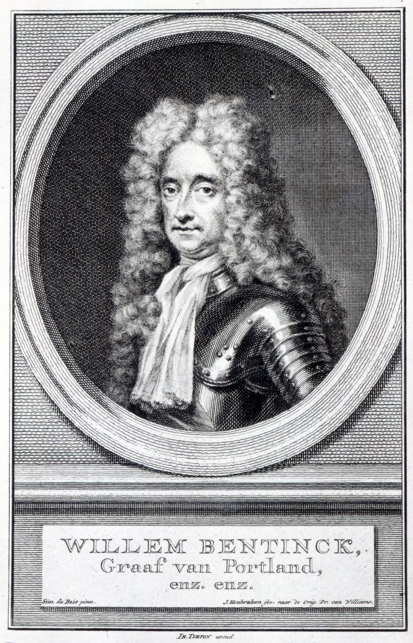 William Bentinck, 1. hrabě z Portlandu, vyryl Jacobus Houbraken podle originálu Roberta Williamse od Simon Du Bois