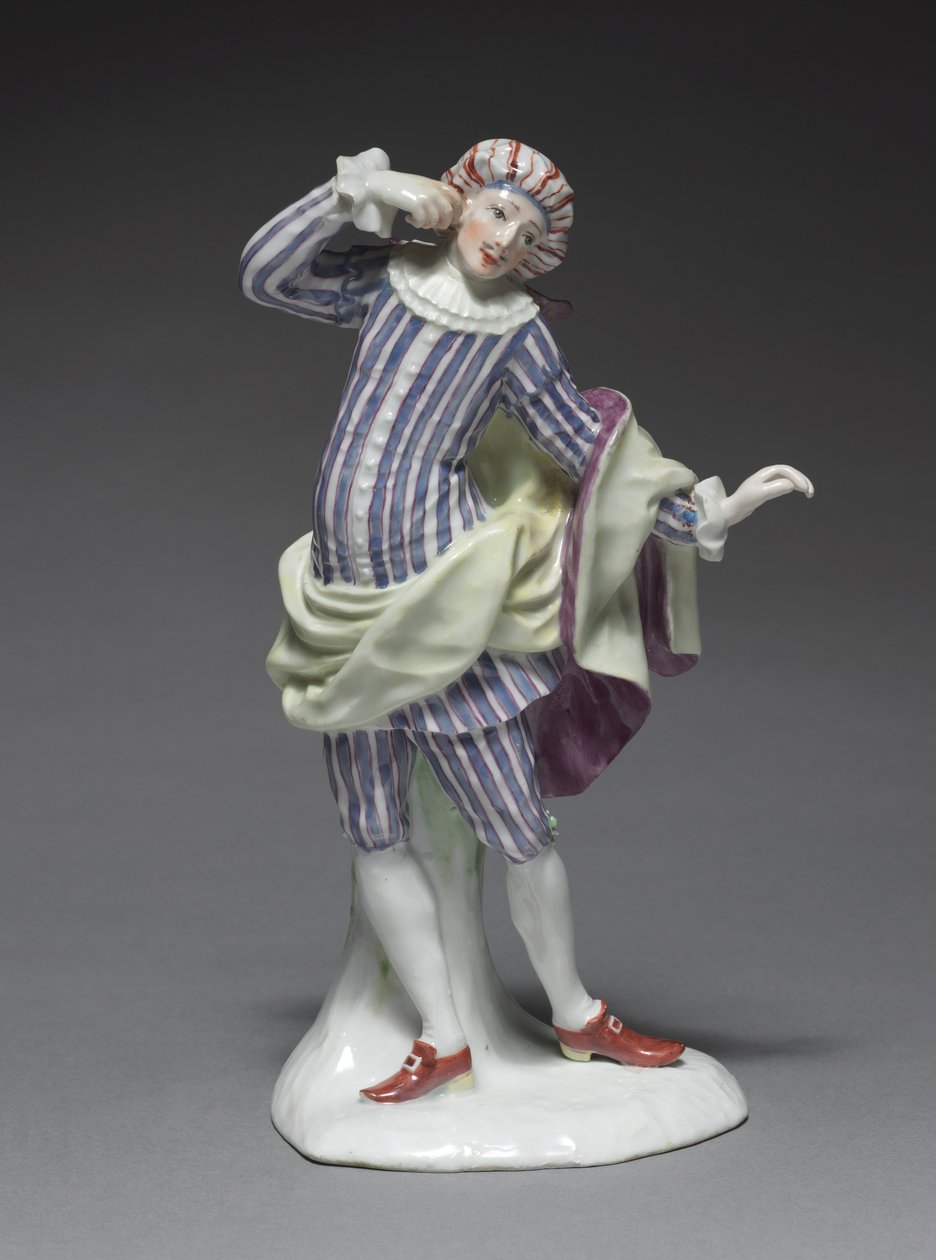 Italská komediální figurka: Mezetin, kolem 1753 (porcelán se smaltovaným zdobením) od Simon Feilner