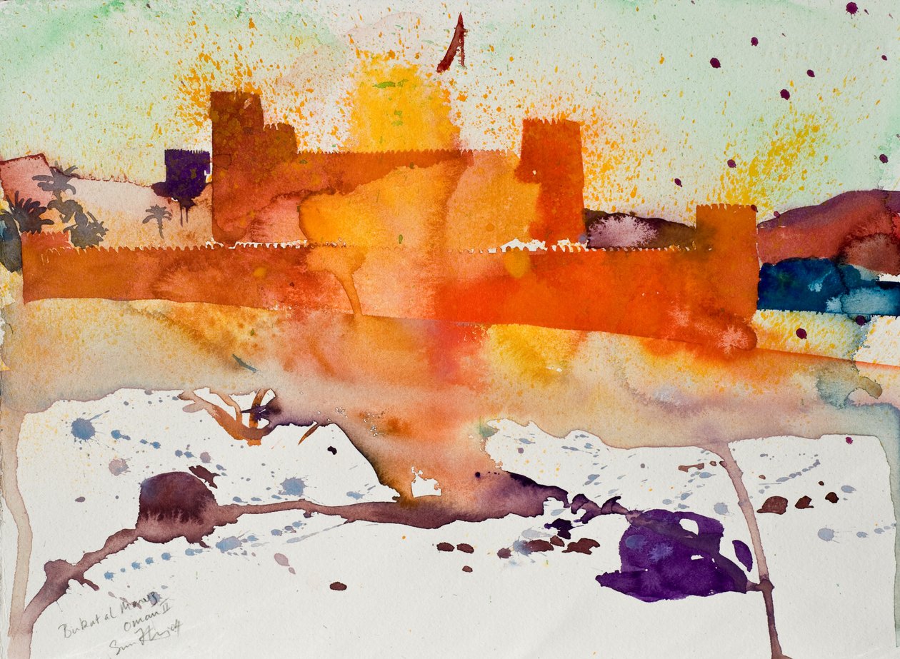 Birkat al Marez, Omán II, 2004 (akvarel) od Simon Fletcher
