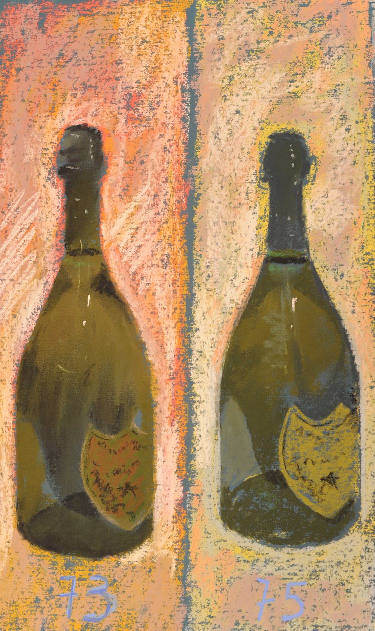 Champagne Moet Dom Perignon, 2016 (pastel na papíře) od Simon Fletcher