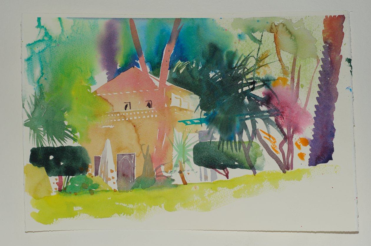 Pavilon Dar Zemora 2, 2010 (akvarel na papíře) od Simon Fletcher