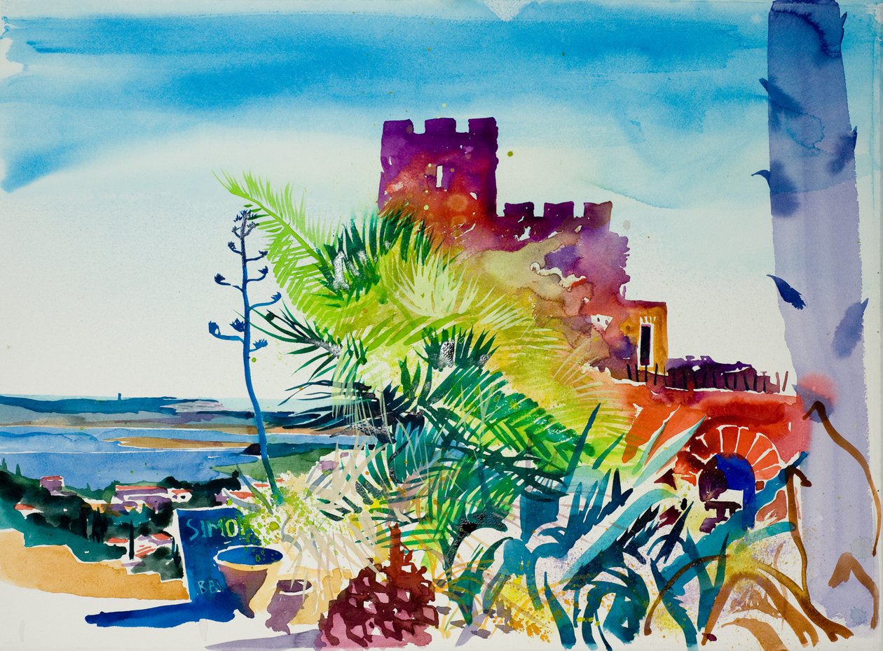 Fitou, 2011 (akvarel) od Simon Fletcher