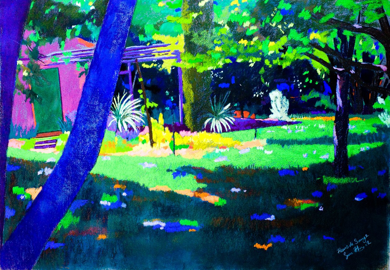Květy šalvěje (pastel na papíře) od Simon Fletcher