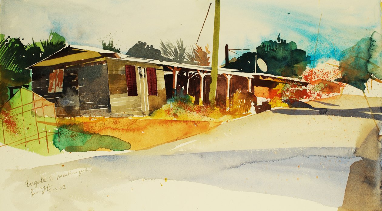 Fregata 2, Martinik 2002 (akvarel) od Simon Fletcher