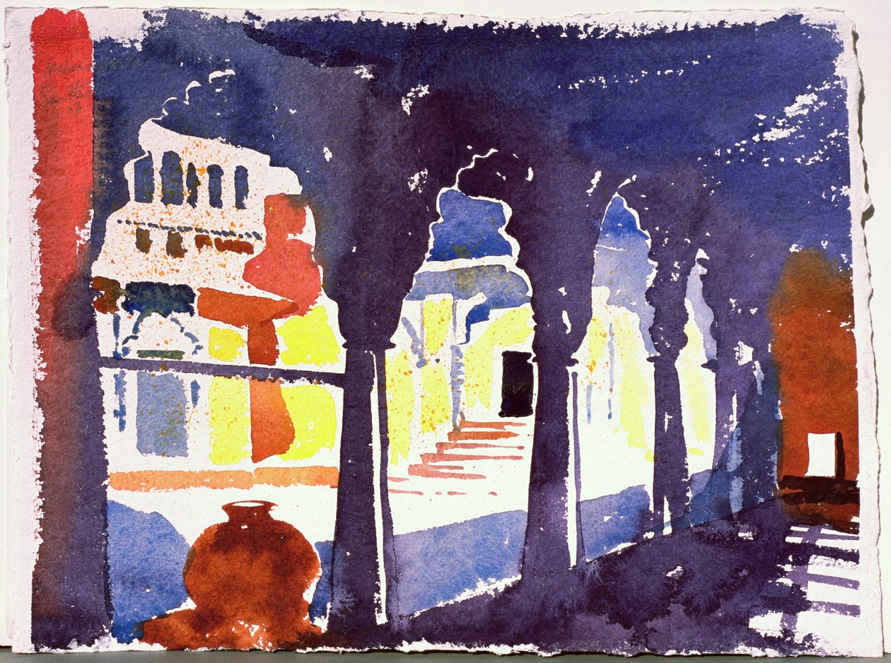 Meherangarh, 2007 (akvarel na papíře) od Simon Fletcher