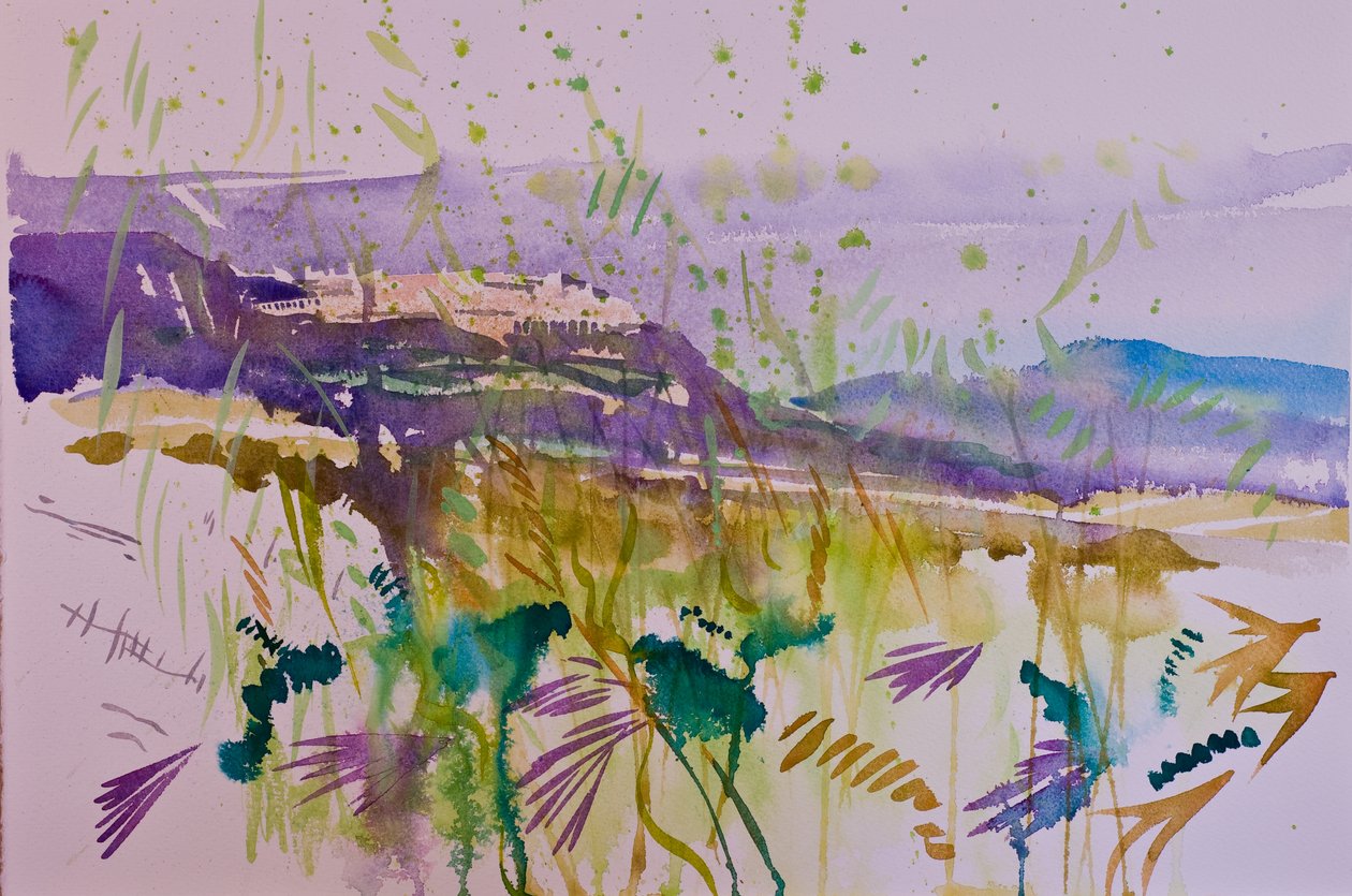 Montalcino (akvarel na papíře) od Simon Fletcher