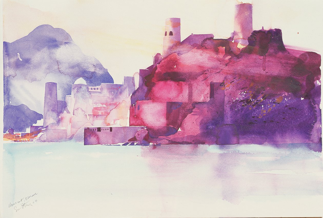 Muscat Omán, 2004 (akvarel) od Simon Fletcher
