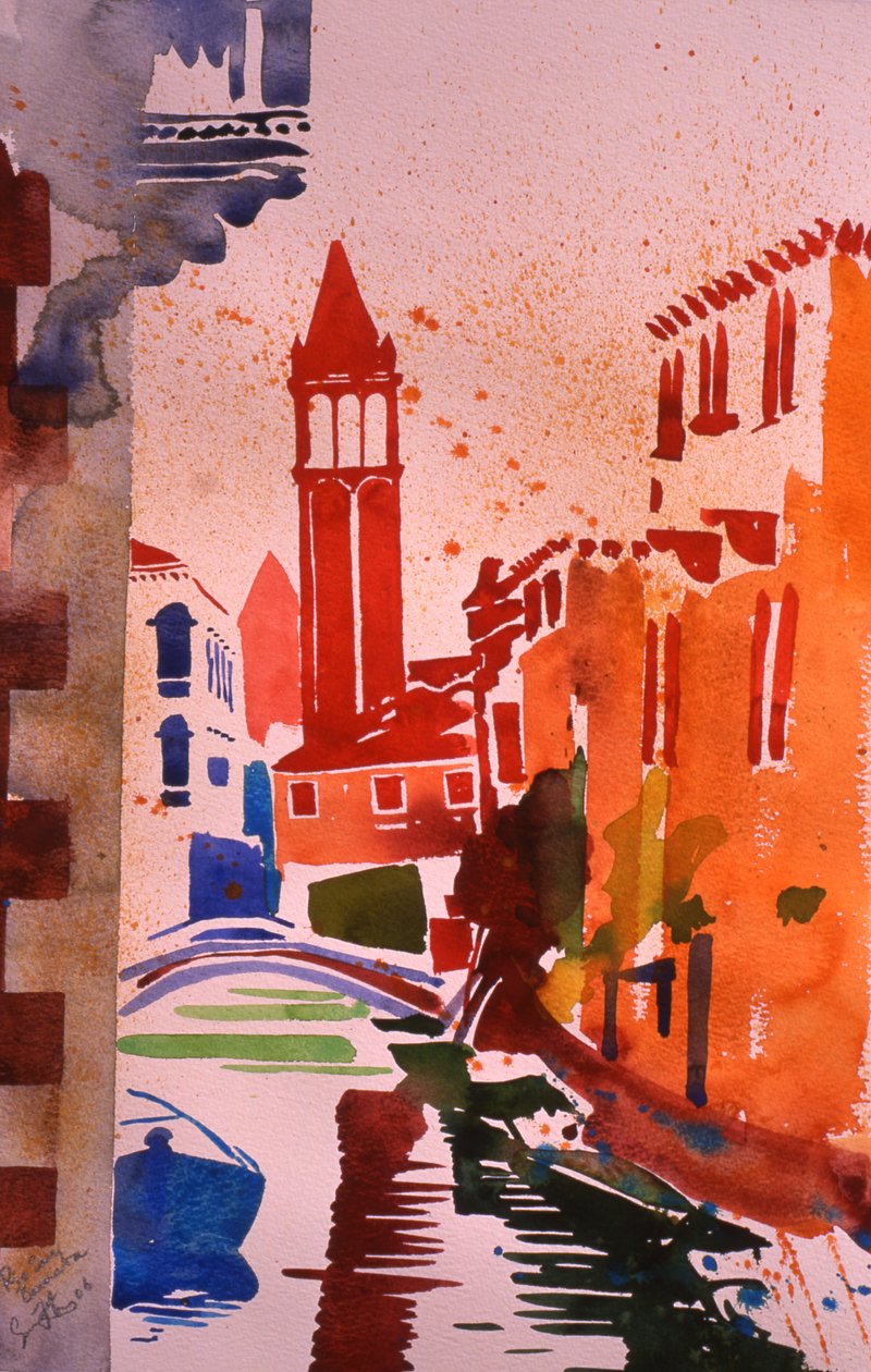 Rio San Barnaba, 2006 (akvarel na papíře) od Simon Fletcher