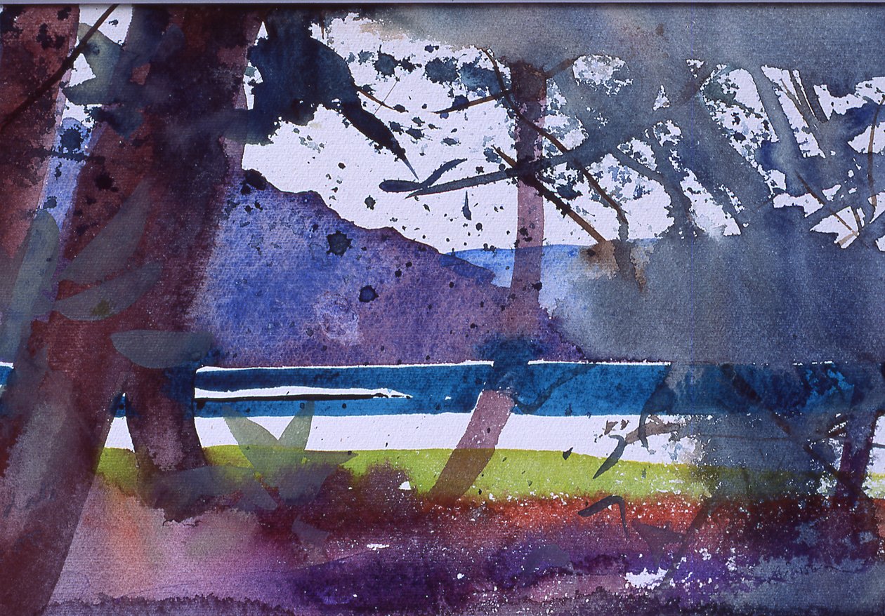 Tyrkysový Amanohashidate, 2000 (akvarel) od Simon Fletcher