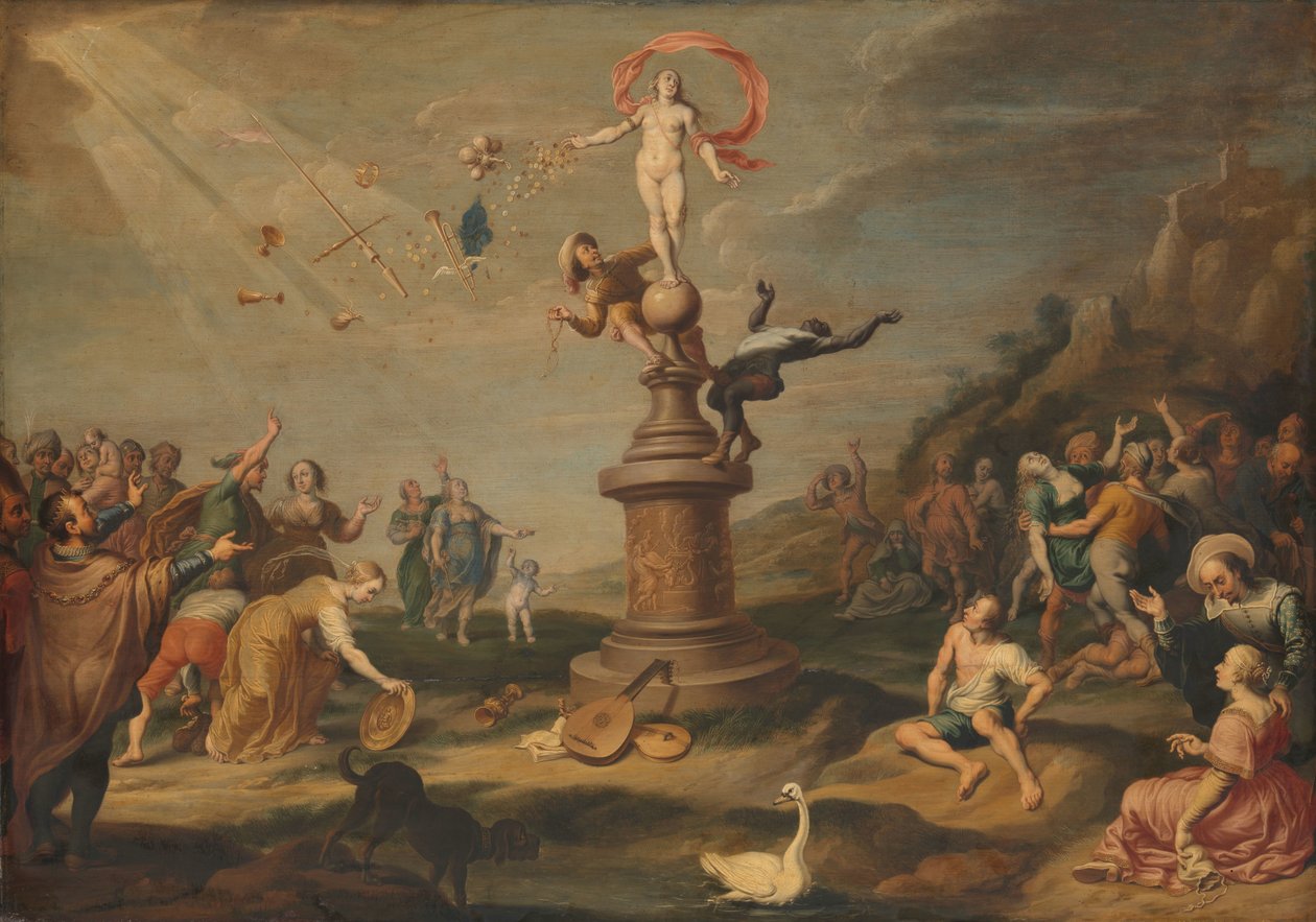 Bohyně Fortuna rozdává své dary od Simon Flocquet (attributed to)