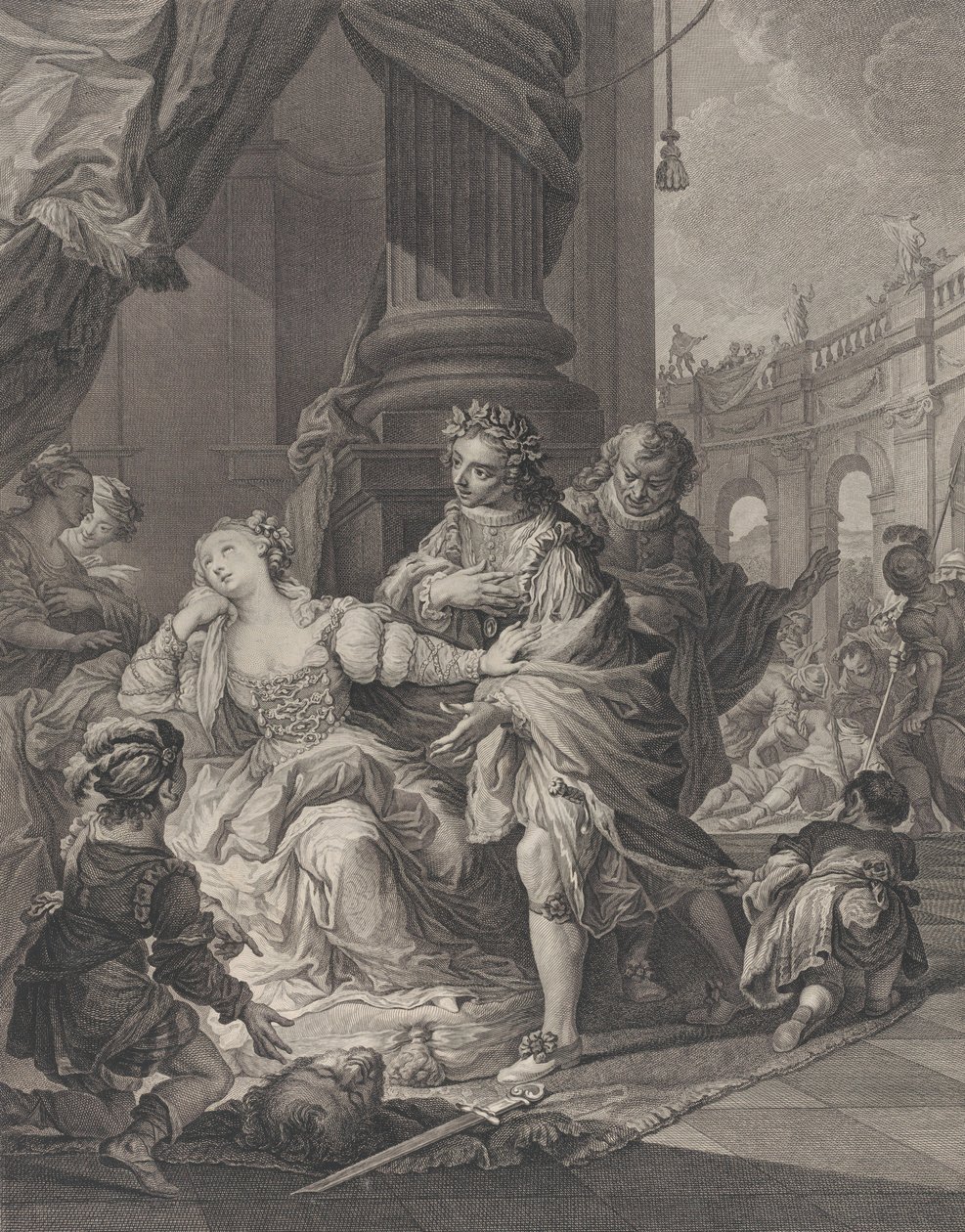 Gunhilda obviněná z cizoložství, 1760. od Simon Francois Ravenet