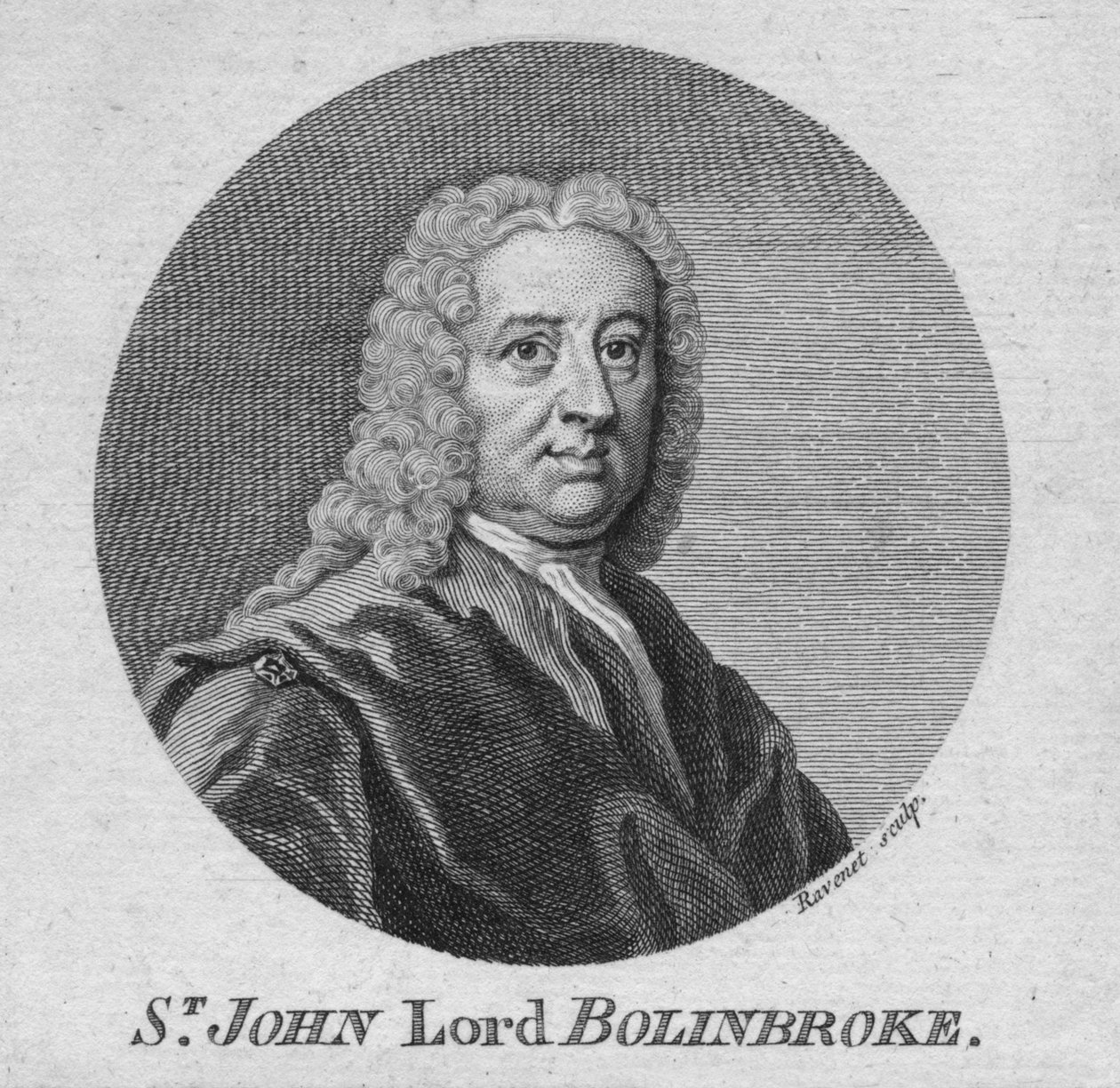 St. John Lord Bolinbroke, c1750. od Simon Francois Ravenet