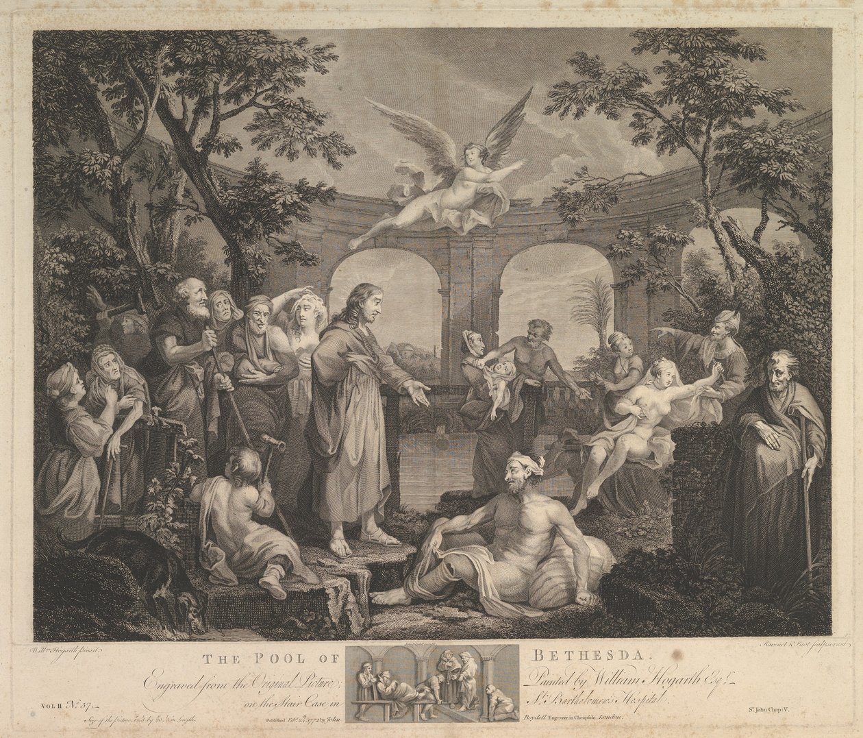 The Pool of Bethesda St. John, Kapitola 5, 24. února 1772 od Simon Francois Ravenet