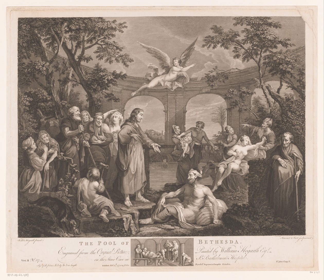 Kristus uzdravuje nemocné z Bethesdy The Pool of Bethesda (název na objektu) od Simon François Ravenet (le vieux)