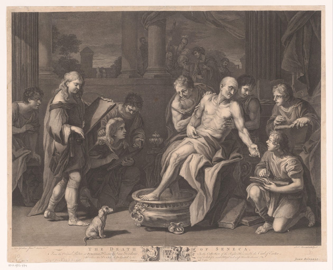 Dood van Seneca Smrt Senecy (název na objektu) od Simon François Ravenet (le vieux)
