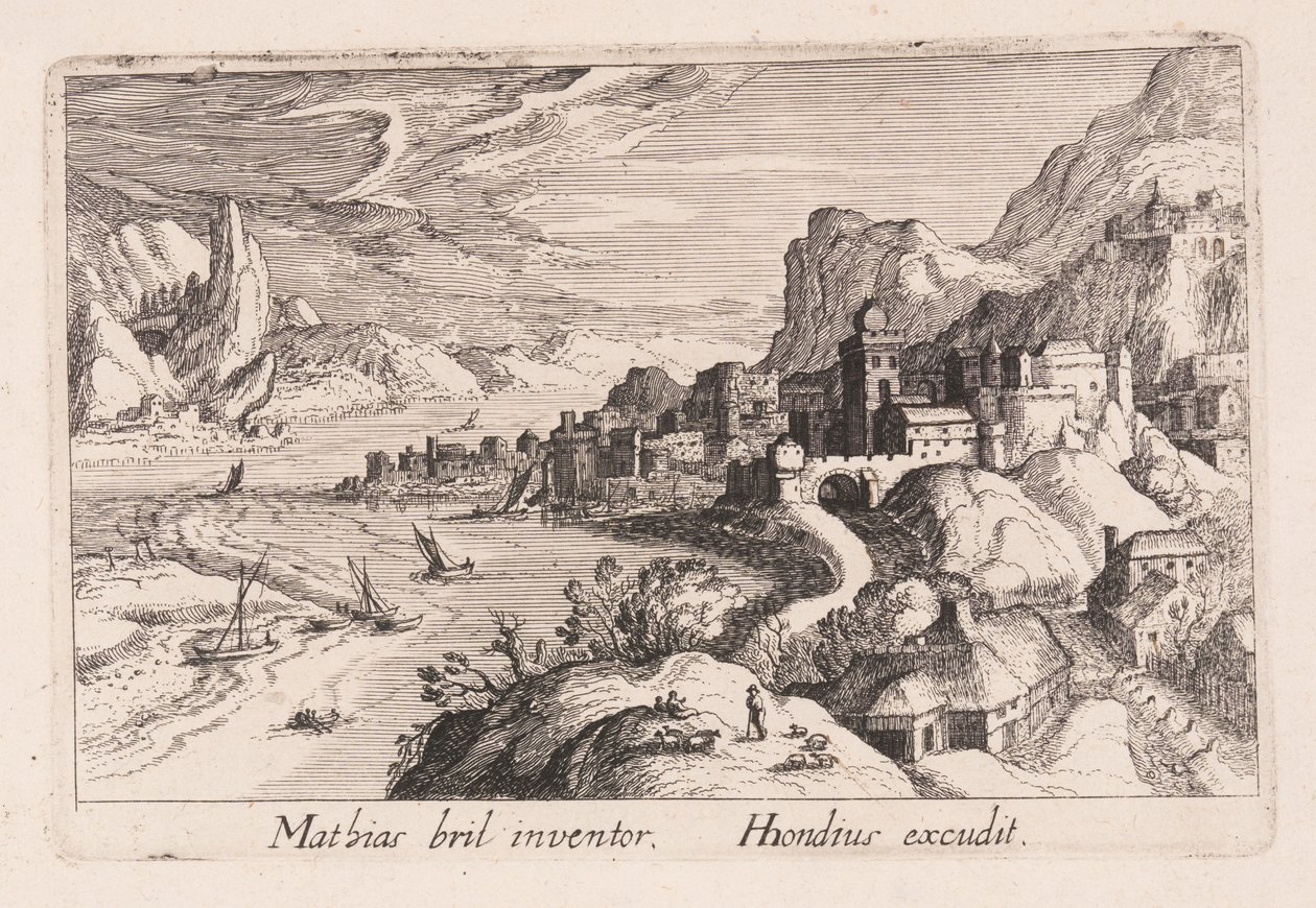 Údolí alpských řek, z knihy Topographia Variarum Regionum od Simon Frisius