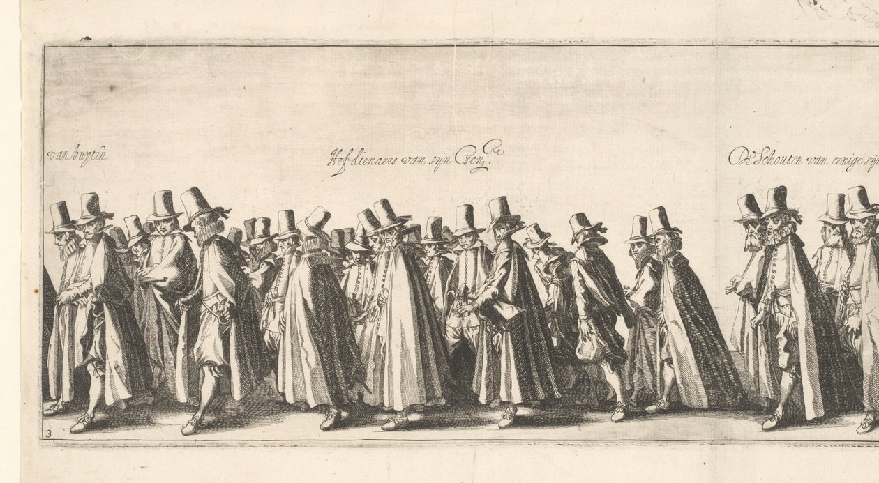 Pohřební průvod (obrázek 3), 1615 od Simon Frisius