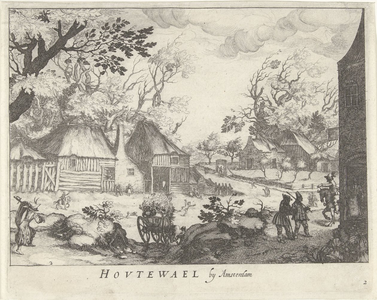Pohled na Houtewael nedaleko Amsterdamu od Simon Frisius