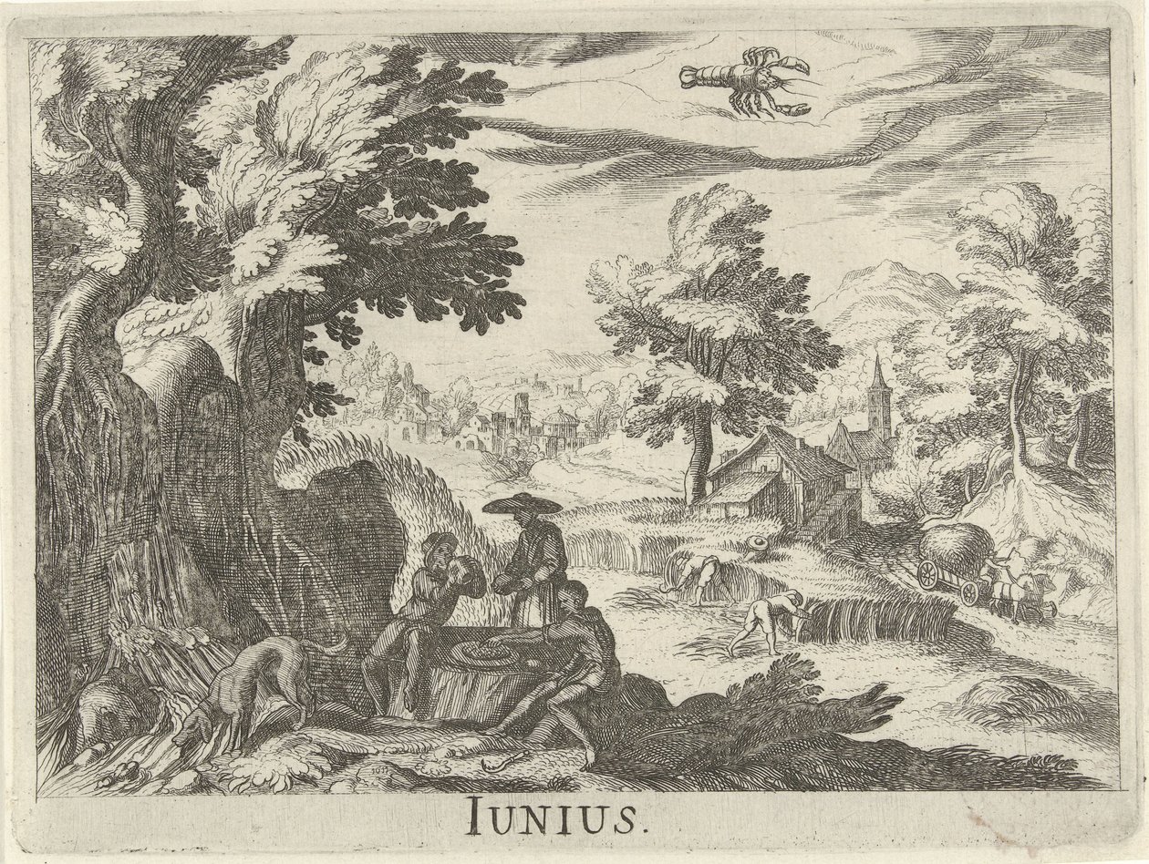 červen Junius (název na objektu) Dvanáct měsíců (název seriálu) od Simon Frisius