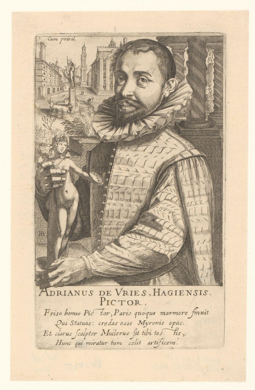 Portrét Adriaena de Vriesa od Simon Frisius