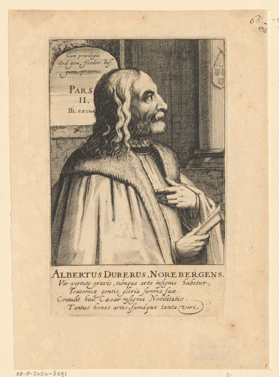 Portrét Albrechta Dürera od Simon Frisius